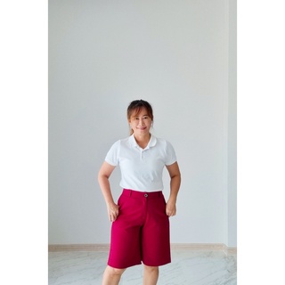 กางเกง 4ส่วน กางเกงสี่ส่วน กางเกง4ส่วนผู้หญิง กางเกงทรงเอ กางเกงขาบาน กางเกงสีแดง