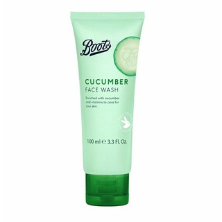 Boots Cucumber เฟซ วอช 150มล. โฟมล้างหน้าอุดมไปด้วยแตงกวา ช่วยขจัดความส่วนเกินและสิ่งสกปรกบนใบหน้า เพื่อผิวที่สะอาดสดชืน