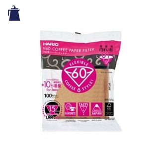 กระดาษกรอง Hario 01 สีน้ำตาล 110 แผ่น / HARIO(164) V60 Paper Filter 01 M 110 Sheets / VCF-01-100M-15CP