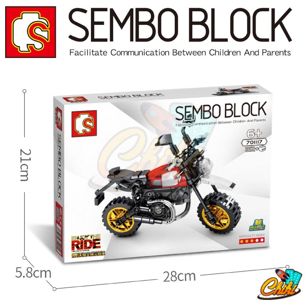 ชุดตัวต่อ-sembo-block-รถมอเตอร์ไซค์-หรูหรา-คลาสสิก