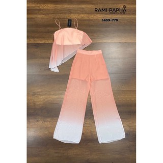เสื้อครอป+กางเกงขายาว Label :: RAMI-PAPHA(รมิปภา)