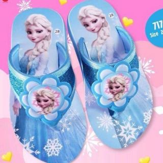 ภาพขนาดย่อของสินค้า(เก็บปลายทางได้)รองเท้าแตะเด็กหญิง ลาย Frozen  ใส่สบาย น่ารัก รองเท้าเด็กผู้หญิง รองเท้าแตะเด็ก
