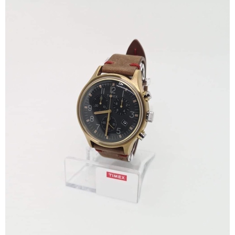 timex-mens-tw2r96300-mk1-42mm-black-dial-leather-watch-ของ-ใหม่เอี่ยม-แกะ-กล่อง