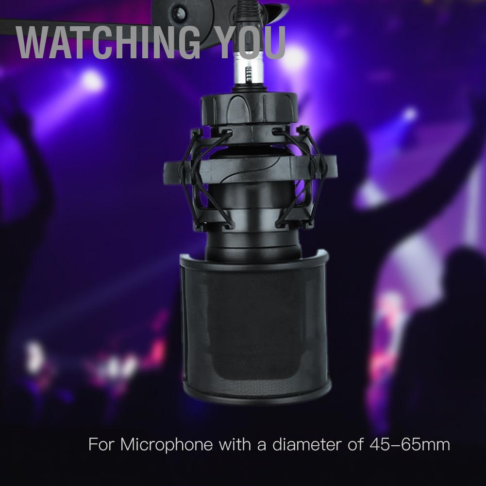 Watching You Microphone Pop Filter U Shape Windshield Mask Metal Mesh ...