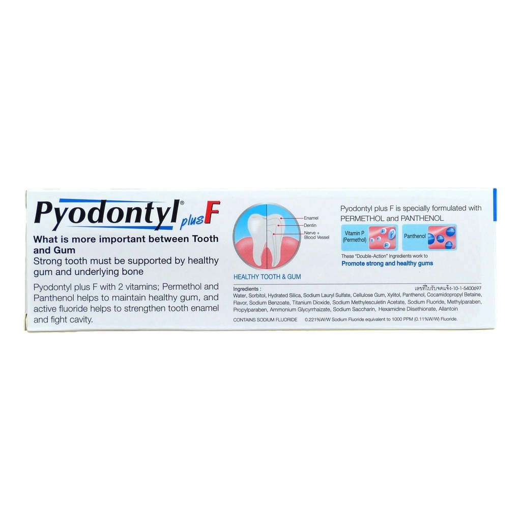 ยาสีฟัน Pyodontyl plus F 160 กรัม Fluocaril toothpaste 160g | Shopee ...