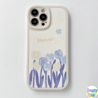 เคสโทรศัพท์มือถือ แบบนิ่ม ลายดอกทิวลิป สีฟ้า สีชมพู สําหรับ Samsung Galaxy A04 A03S A22 A23 A24 A14 A13 A20S A53 A54 A70 A71 A72 A73 A30S A31 A32 A33 A34 A50S A51 A52S
