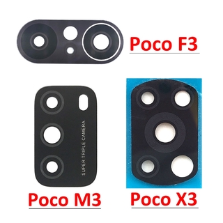 เลนส์กล้องด้านหลังสําหรับ Xiaomi Mi Poco X3 Nfc Global Version / Poco M3 / Poco F3 5 G 2 ชิ้น / ล็อต