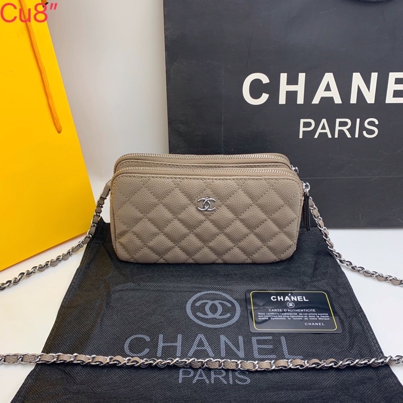 กระเป๋าสะพาย-chanel-สองซิป-เกรดพรีเมี่ยม