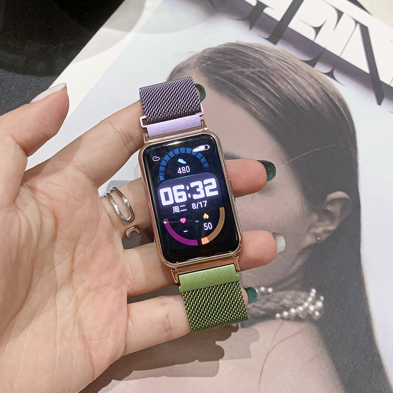 ภาพสินค้าสายนาฬิกาข้อมือไล่โทนสี Milanese Loop สําหรับ Huawei Watch จากร้าน moyte.th บน Shopee ภาพที่ 7