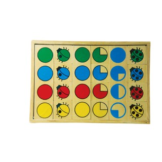 0646จับคู่สี จำนวน และเศษส่วน , ของเล่นไม้, ของเล่นเสริมพัฒนาการ, ของเล่นเด็กอนุบาล, สื่อการสอนเด็กอนุบาล