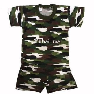 ภาพขนาดย่อสินค้าชุดทหารเด็ก เสื้อและกางเกงลายทหาร ชุดทหารแก้บน ชุดทหารแก้บนไอ้ไข่
