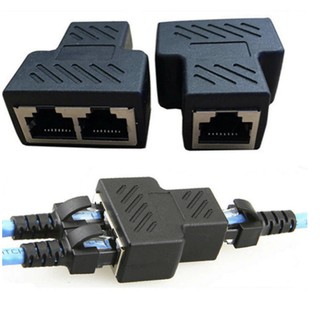 1PC RJ45 อะแดปเตอร์ Splitter 1 ถึง 2 Ways Dual พอร์ตหญิง CAT5/6/7 LAN Ethernet สาย