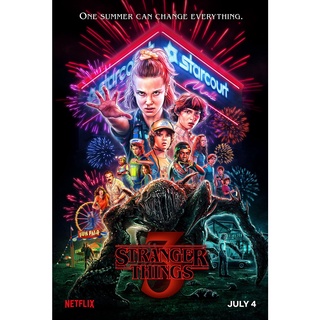 โปสเตอร์หนัง Stranger Things สเตรนเจอร์ ธิงส์ ซีรีย์ Movie Poster ภาพติดผนัง ตกแต่งบ้าน รูปติดห้อง ของสะสม