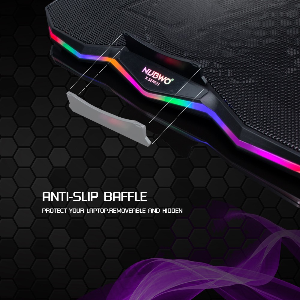 พัดลมรองโน๊ตบุ๊ค-cooling-pad-nubwo-nx-f1-subzero-rgb-พัดลมระบายความร้อนโน้ตบุ๊ค