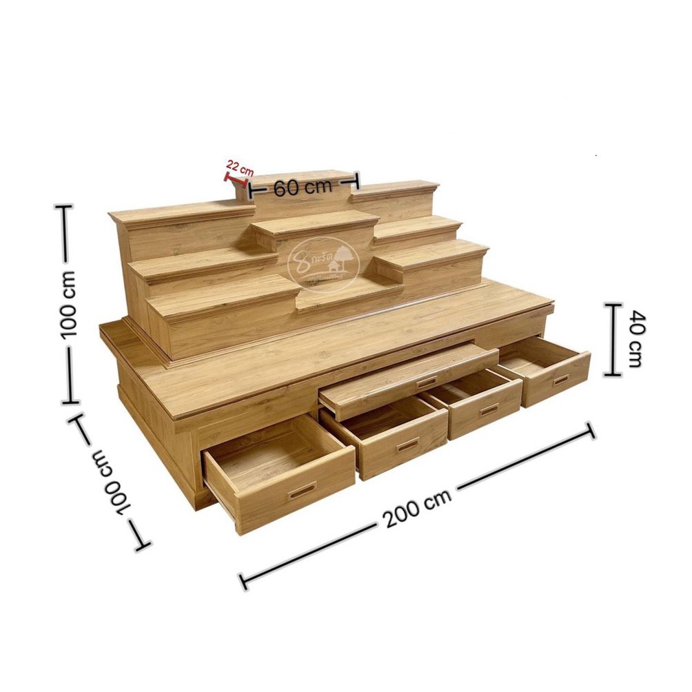ผ่อน0-10เดือน-โต๊ะหมู่บูชาโมเดิร์น-ขนาดลึก100ซม-ยาว200ซม-สูง100ซม-สีmaple-วางพระลึก22-ซม-ยาว60-ซม-1-4-8
