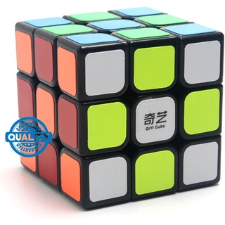 Qiyi Warrior W รูบิคปริศนา ความเร็ว 3x3 ไร้สติกเกอร์ (สีดํา)