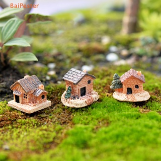 [BaiPester] 1pcs random Resin House Miniature Figurines Garden Decoration Outdoor Accessorie