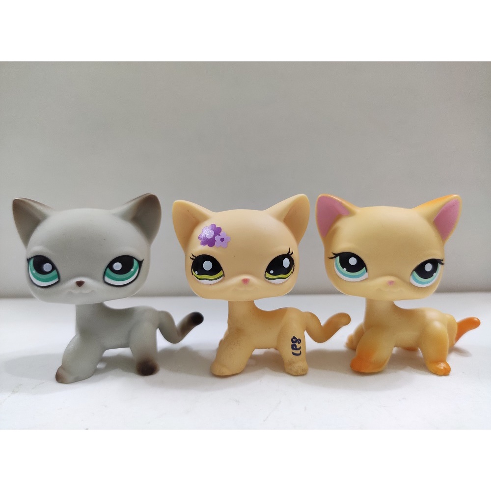 3 ชิ้น/ล็อต LPS ของเล่นร้านขายสัตว์เลี้ยง Cat #391#1962#339 Littlest ...