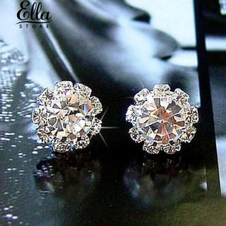 ภาพขนาดย่อของภาพหน้าปกสินค้า1 คู่หญิงสาว Elegant เงา Rhinestones ear stud เครื่องประดับต่างหู จากร้าน ellastore123.th บน Shopee