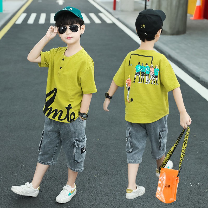 ชุดสูทเด็กชายฤดูร้อนเสื้อผ้าเด็กชายตัวเล็กชุดแฟชั่น-0-ชุดทูพีซ