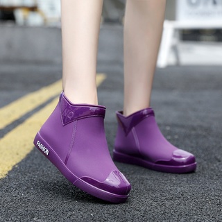 สินค้า รองเท้าบูทยาง ข้อสั้น กันน้ํา กันฝน ปากตื้น แฟชั่นฤดูร้อน สไตล์เกาหลี สําหรับผู้หญิง ใส่ทํางานในครัว