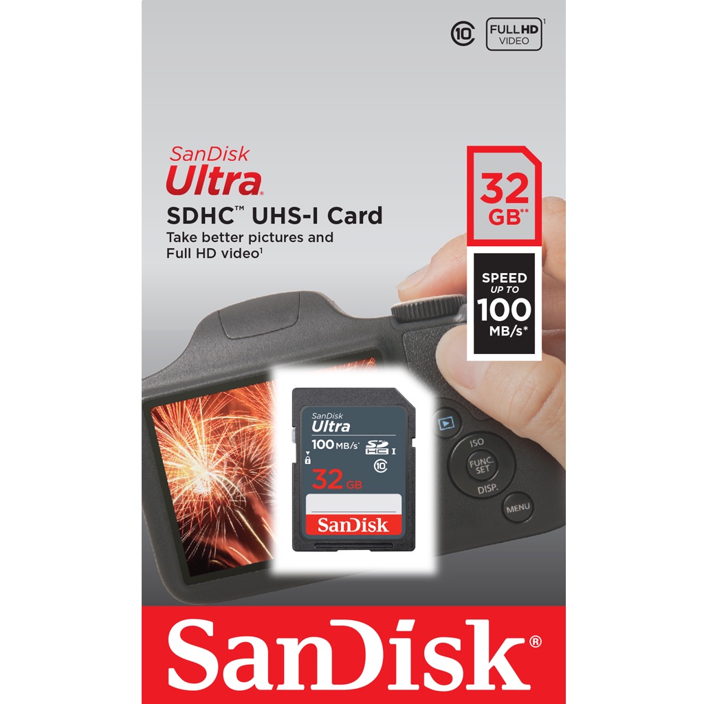 ภาพสินค้าSanDisk Ultra SD Card Class10 32GB/64GB/128GB Speed 100 MB/s (SDSDUNR) SDHC-SDXC เมมโมรี่การ์ด สำหรับ SDCARD กล้องมิลเลอร์เลส DSLR Mirrorless ประกัน 7ปี จากร้าน sjcam_officialstore บน Shopee ภาพที่ 5