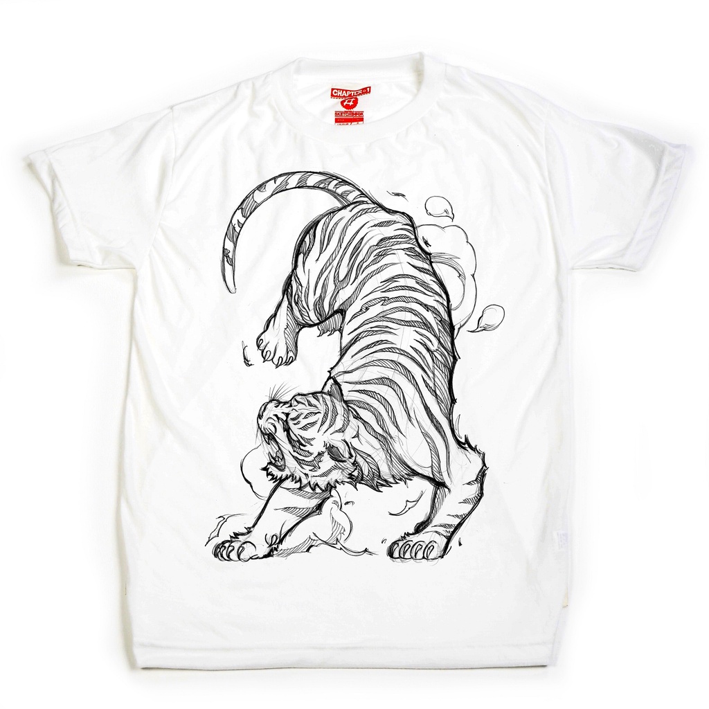 เสื้อยืด-แขนสั้น-แชปเตอร์วัน-คาแรคเตอร์-ลาย-เสือ-ผ้านิ่ม-tiger-chapter-one-character-soft-t-shirt
