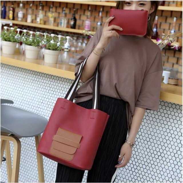 ราคา-390-บาท-กระเป๋าสะพายไหล่-set-2-ใบ-ขนาด-กว้าง-29-ซม-สูง-32-ซม-หนา-12-ซม