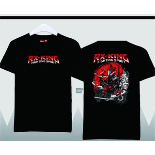 เสื้อยืด พิมพ์ลาย RX KING Fighting Spirit Yamaha RX KING 135 CC Distro RX KING Indonesia สําหรับผู้ชาย และผู้หญิงS-5XL