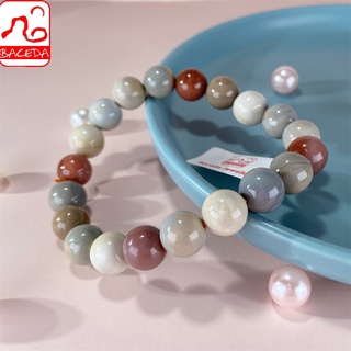 Baceda สร้อยข้อมือ คริสตัลธรรมชาติ ของ Alashan/Alxa Agate สามารถปรับสมดุล และกลมกลืนร่างกายได้ พร้อมใบรับรอง และกล่อง