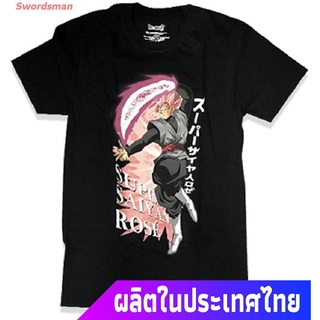 Korean เสื้อยืดแขนสั้น Dragon Ball Super Goku Black Rose Anime Officially Licensed T Shirt Popular T-shirts