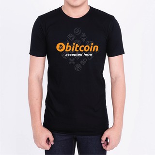 เสื้อ Bitcoin BTC  Dogecoin ผ้า Cotton 100% เสื้อดำ ได้ทั้งหญิงและชาย s/m/L/XL/2XL/3xl