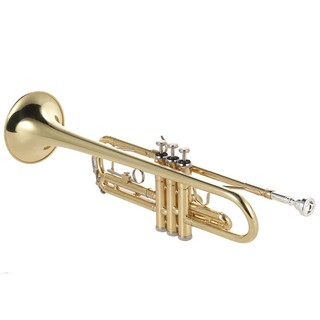 (pre order) Trumpet Bb B Flat ทรัมเป็ต บี แฟลท พร้อม กล้องโฟมหุ้มกํามะหยี่ + อุปกรณ์ทำความสะอาด