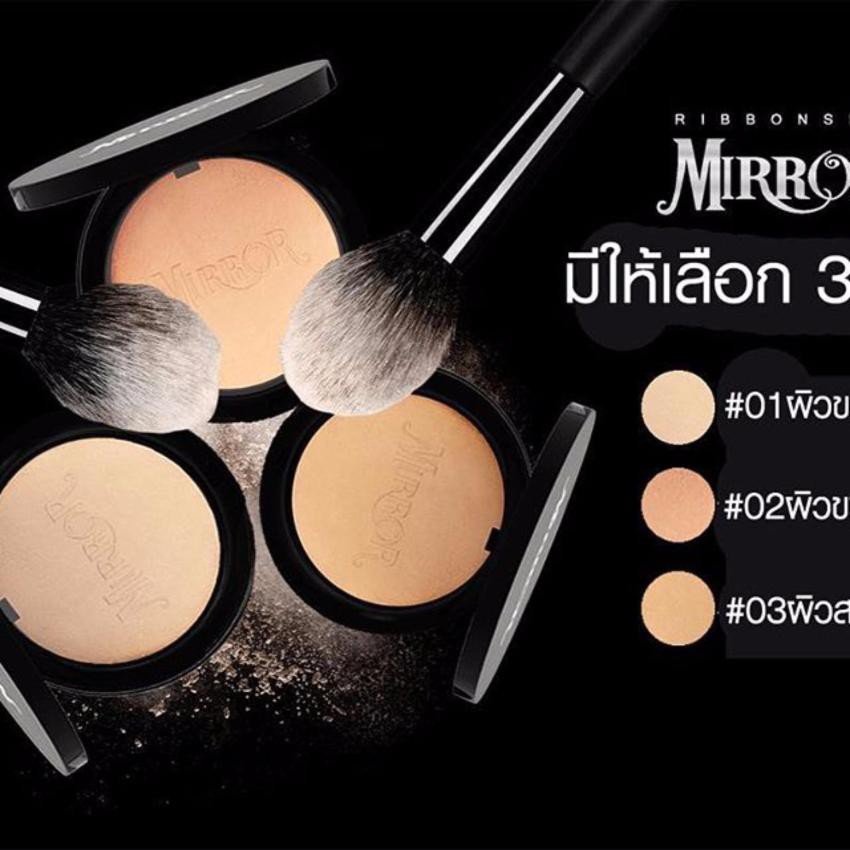 Mirror Foundation Powder มิลเลอร์ ริบบอนเอสบีเค แป้งเค้กทูเวย์ ผสมรอง ...