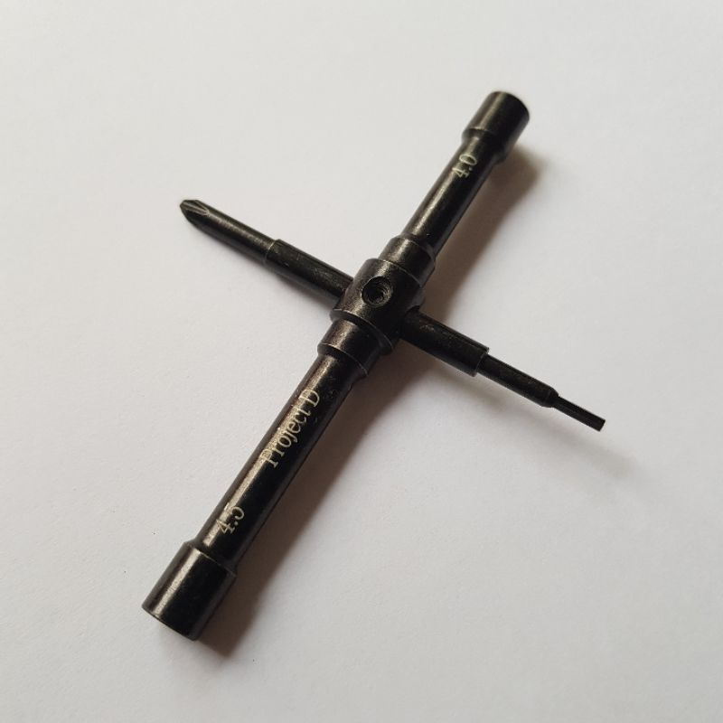 MULTI TOOLS PROJECT D SHOCK KEY (LOCNUT 4.0 4.5 M2 HEX AND M2 + SCREW ...