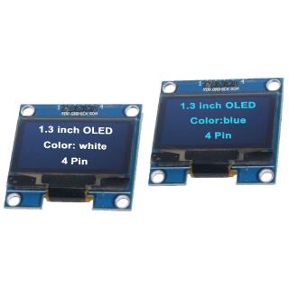 สินค้า โมดูลจอแสดงผล OLED LCD LED สีขาว สีฟ้า 128X64 1.3 นิ้ว IIC I2C สื่อสาร 4 PIN