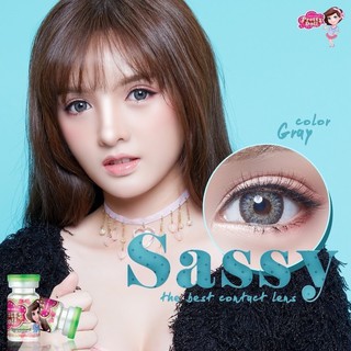 Sassy Gray (2) Pretty Doll บิ๊กอาย สีเทา บิ๊กอายสีเทา เทา คอนแทคเลนส์ โทนฝรั่ง 3 tone ตาโต ทรีโทน คอนแทคเลนส์ สายตาสั้น