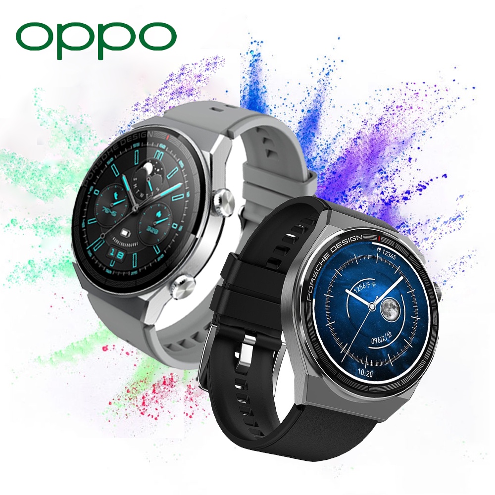ราคาและรีวิวOPPO สมาร์ทวอทช์ รองรับภาษาไทย สมาร์ทวอทช์กันน้ำ กลมสัมผัสได้เต็มจอ Smartwatch นาฬิกาสมาร์ทวอทช์ COD