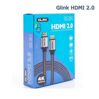 Glink สาย HDMI  Cable HDMI 2.0 Flat  1.8  /3 /5 เมตร GL201