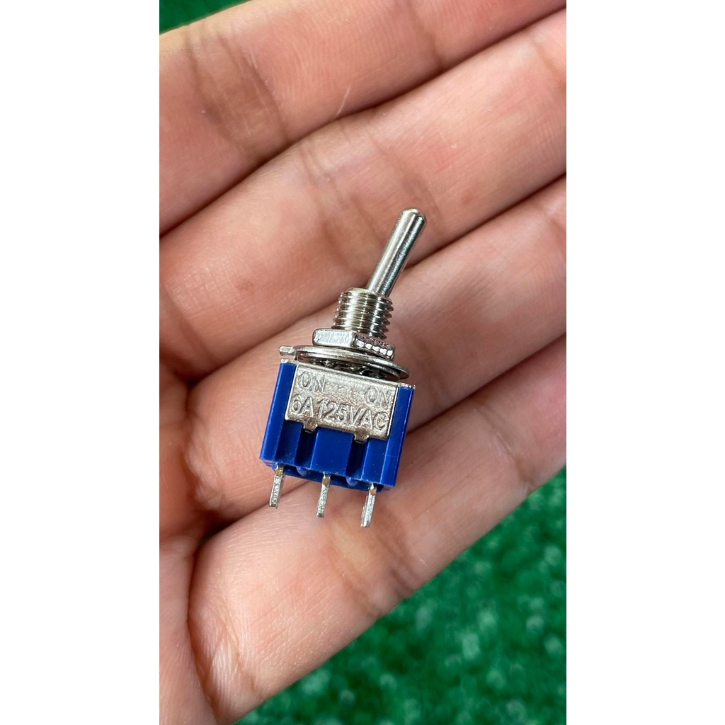 สวิทช์โยก-6-ขา-6-pin-6-a-125-v-on-on-ขนาดเล็กสีฟ้า-ส่งด่วนจากไทย