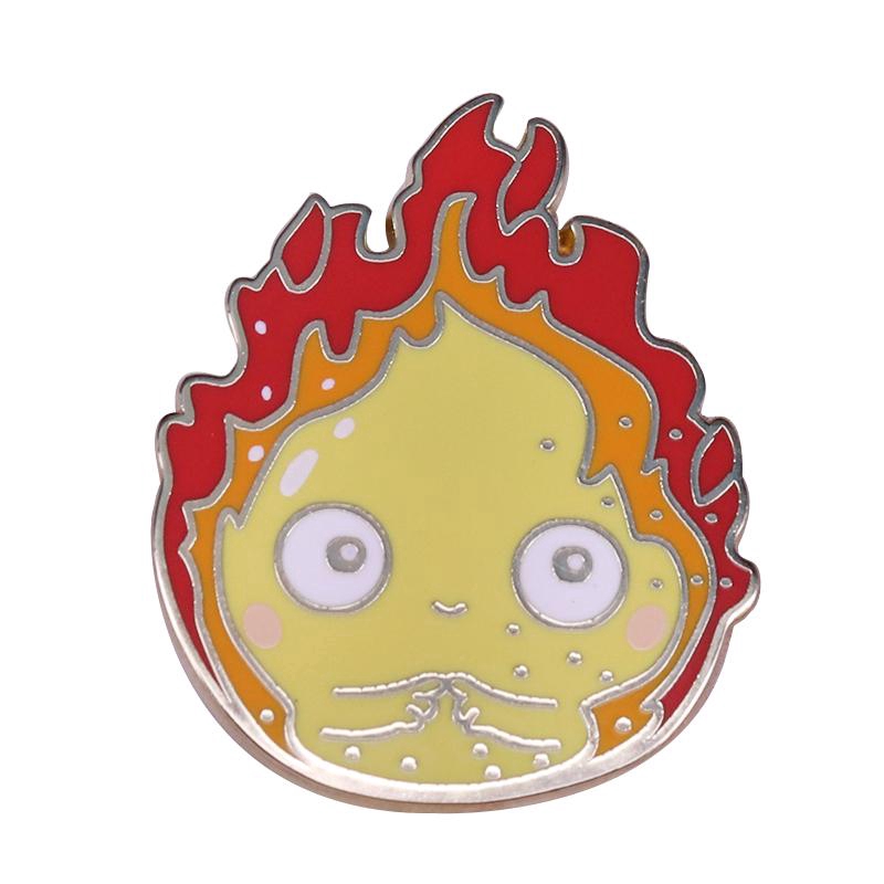 howls-moving-castle-calcifer-lapel-pin-ghibli-anime-fan-art-badge-hayao-miyazaki-movie-parody