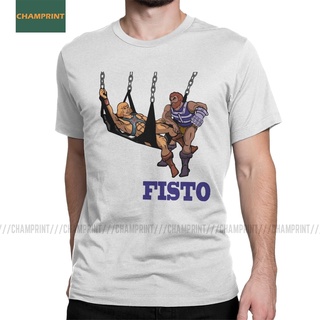 เสื้อยืดสีขาวเสื้อยืด คอกลม พิมพ์ลายมังงะ Fisto He Man Masters Of The Universe 80S She Ra Beas สไตล์วินเทจ สําหรับผู้ชาย