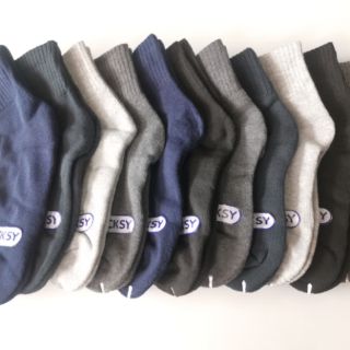 ภาพขนาดย่อของภาพหน้าปกสินค้าถุงเท้าข้อกลาง พื้นหนา​(มีสีเทาเข้ม​, เทาอ่อน)​ จากร้าน aomsin_sock บน Shopee