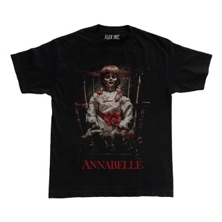 เสื้อยืด พิมพ์ลายโปสเตอร์ภาพยนตร์ Annabelle สไตล์วินเทจ ขนาดใหญ่S-5XL