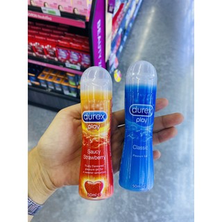 Durex Play Classic/Strawberry เจลหล่อลื่น ขนาด (50ml) เจลหล่อลื่นดูเร็กซ์ เพลย์ คลาสสิคและสตรอเบอร์รี่ สูตรน้ำ(มี2สูตร)