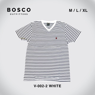 [ใหม่! เก็บโค้ดหน้าร้าน] เสื้อยืดคอวี Bosco V-002-2