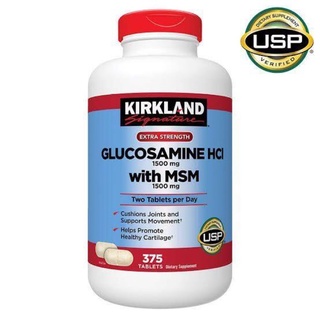 Kirkland Glucosamine 1500mg + MSM 1500mg 375 Tablets
