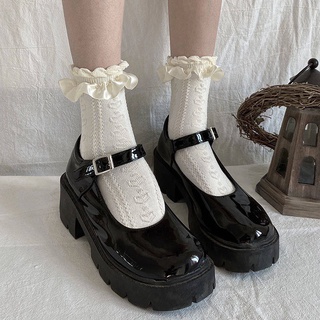 ถุงเท้า jk ลูกไม้สีขาวสามคู่, กลาง -socks ในถุงเท้าเจ้าหญิงทินบาง, เด็ก JK ญี่ปุ่นน่ารักโลลิต้าโลลิต้า