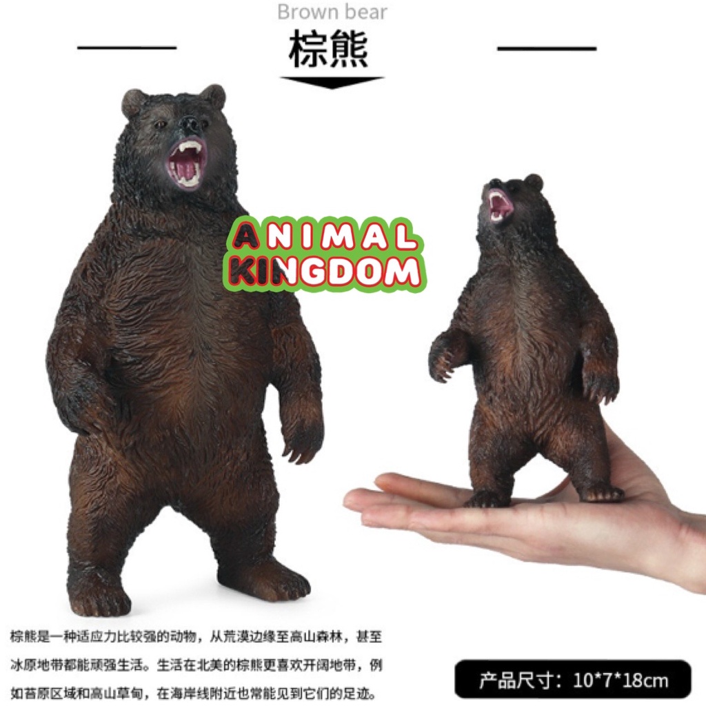 animal-kingdom-โมเดลสัตว์-หมีสีน้ำตาล-ยืน-ขนาด-18-00-cm-จากหาดใหญ่