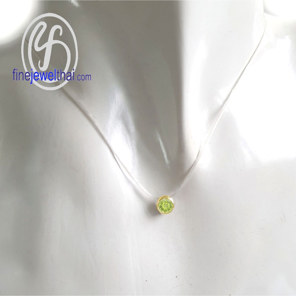 finejewelthai-จี้เพอริดอท-เพอริดอท-จี้พลอย-พลอยประจำเดือนเกิด-peridot-silver-pendant-birthstone-p1086pd00-ราคาต่อชิ้น